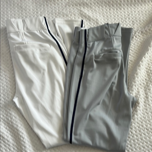 Bundle of 2 Nike White and gray baseball Pants with Black Accents - Picture 3 of 16